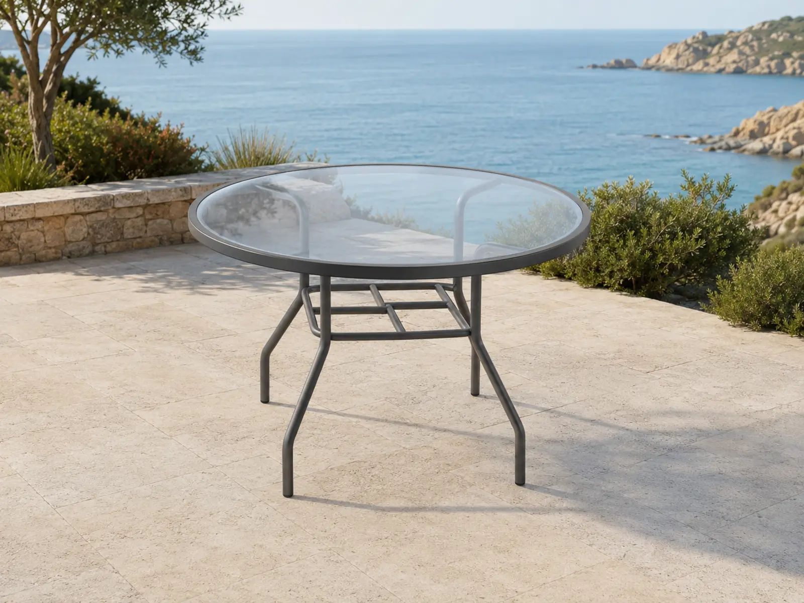Tavola Pranzo 48 Classic Dining Table shown in a refined outdoor setting