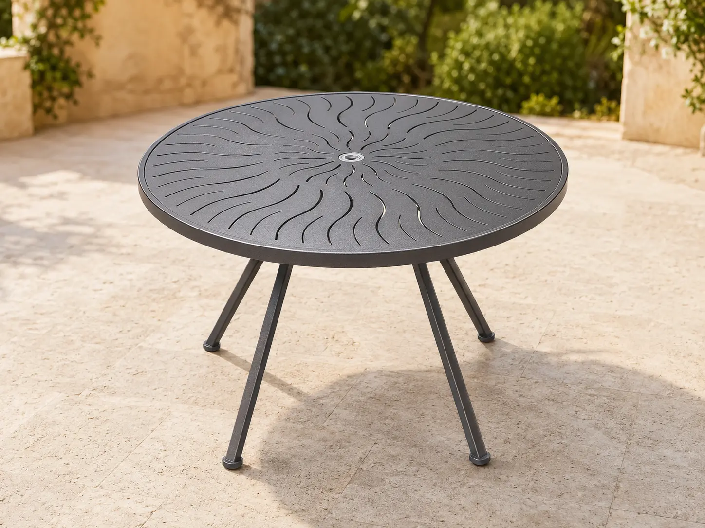 Tavola Pranzo 36 Design-Top Table shown in a refined outdoor setting
